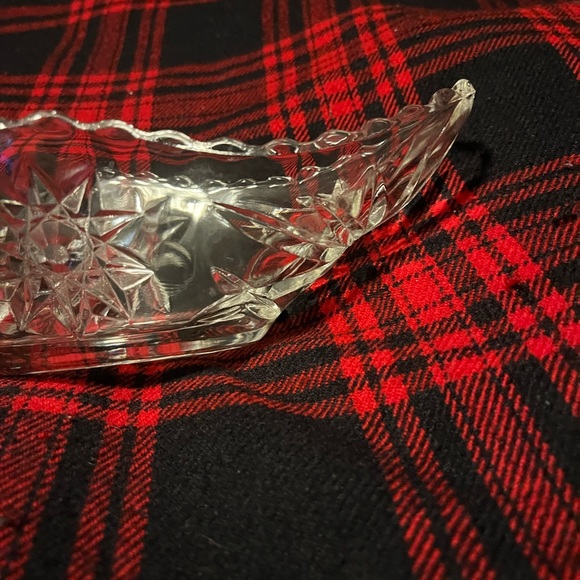 Anchor Hocking Prescut Crystal Gondola Star of David Dish - Picture 5 of 11